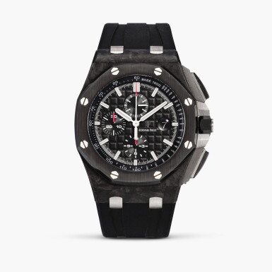 View full screen - View 1 of Lot 2533. Audemars Piguet Royal Oak Offshore Chronograph, Reference 26400AU.OO.A002CA.01 | A forged carbon fibre chronograph wristwatch with date, Circa 2015.