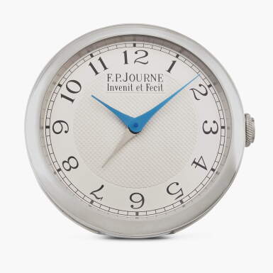 View full screen - View 1 of Lot 117. Pendulette Réveil Souveraine | A stainless steel table clock with alarm, Circa 2025.
