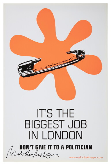 View full screen - View 1 of Lot 40. Untitled (It's The Biggest Job In London).