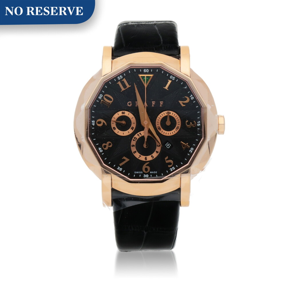 View full screen - View 1 of Lot 408. CHRONOGRAFF, REF CG42P LIMITED EDITION PINK GOLD CHRONOGRAPH WRISTWATCH WITH DATE CIRCA 2012.