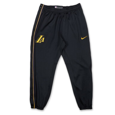 View full screen - View 1 of Lot 83. Rui Hachimura Los Angeles Lakers 2023-24 In-Season Tournament Game Issued City Edition Warmup Pants .