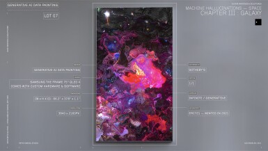 View full screen - View 1 of Lot 7. Machine Hallucinations – Space | Chapter III: Galaxy (Generative AI Data Painting).