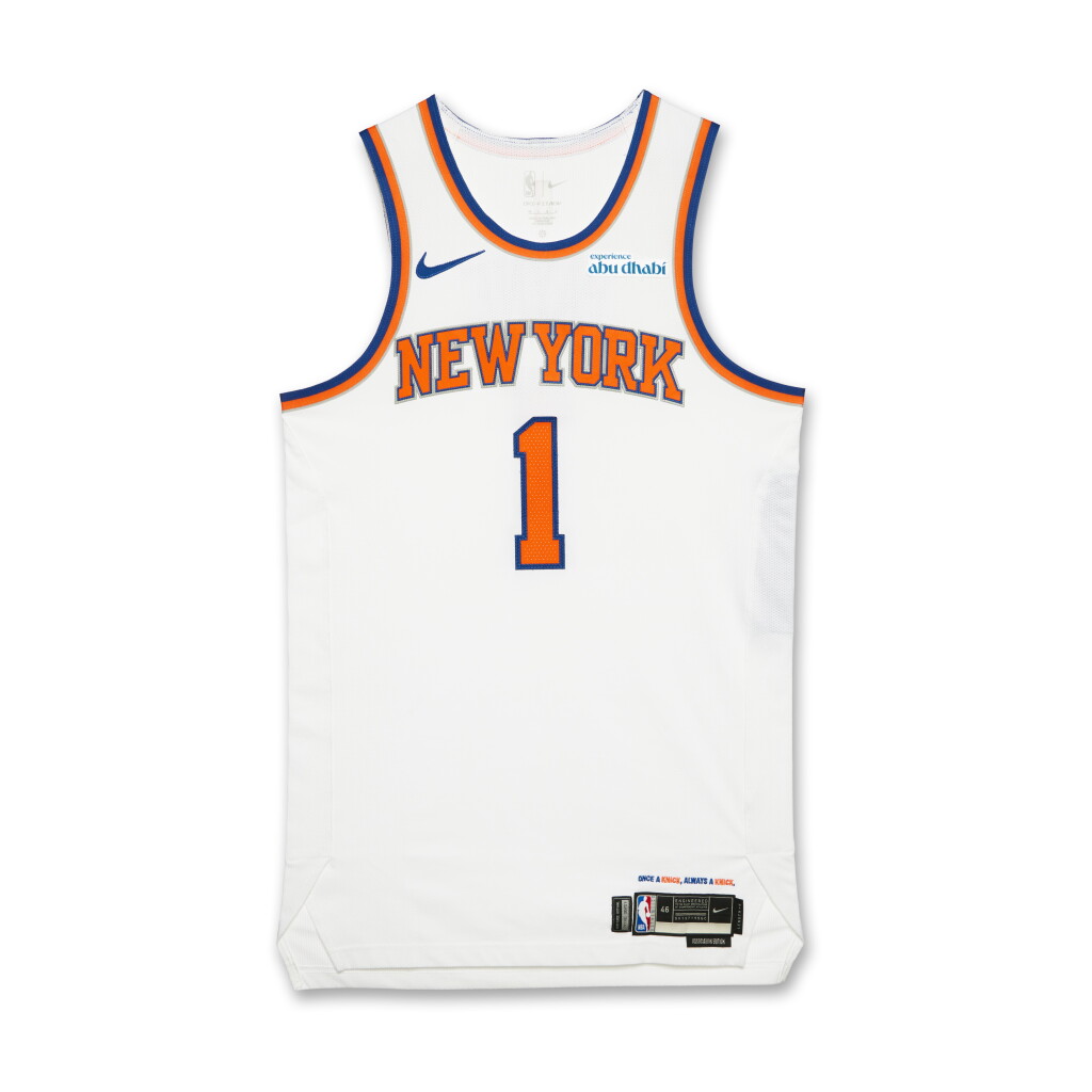 View full screen - View 1 of Lot 41. Cameron Payne New York Knicks 2025 NBA Playoffs Eastern Conference Round 1 Game Worn Association Edition Jersey | Game 1 .