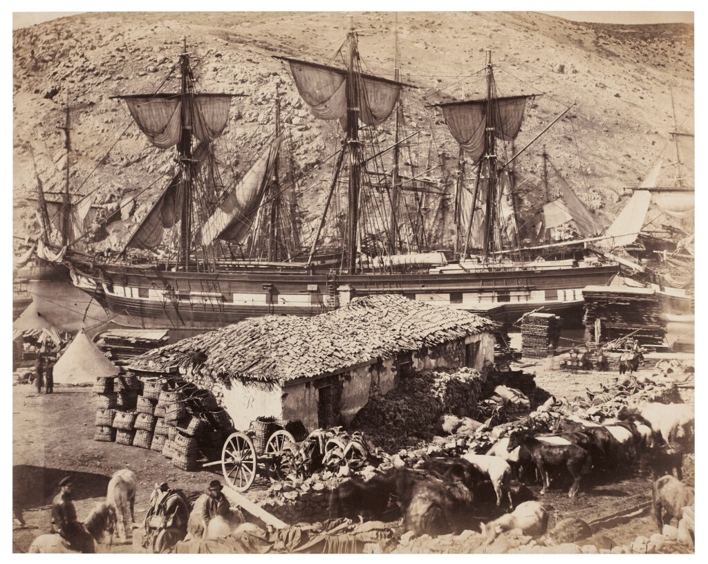 View full screen - View 1 of Lot 19. Crimea—Roger Fenton | Harbour of Balaklava, The Cattle Pier, March 1855 (printed 1856).