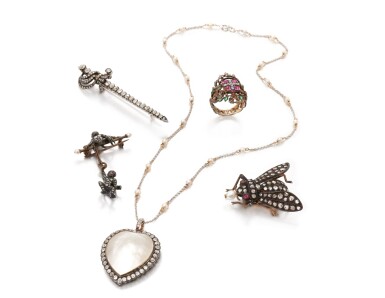 View full screen - View 1 of Lot 2. Collection of jewels (Collezione di gioielli).