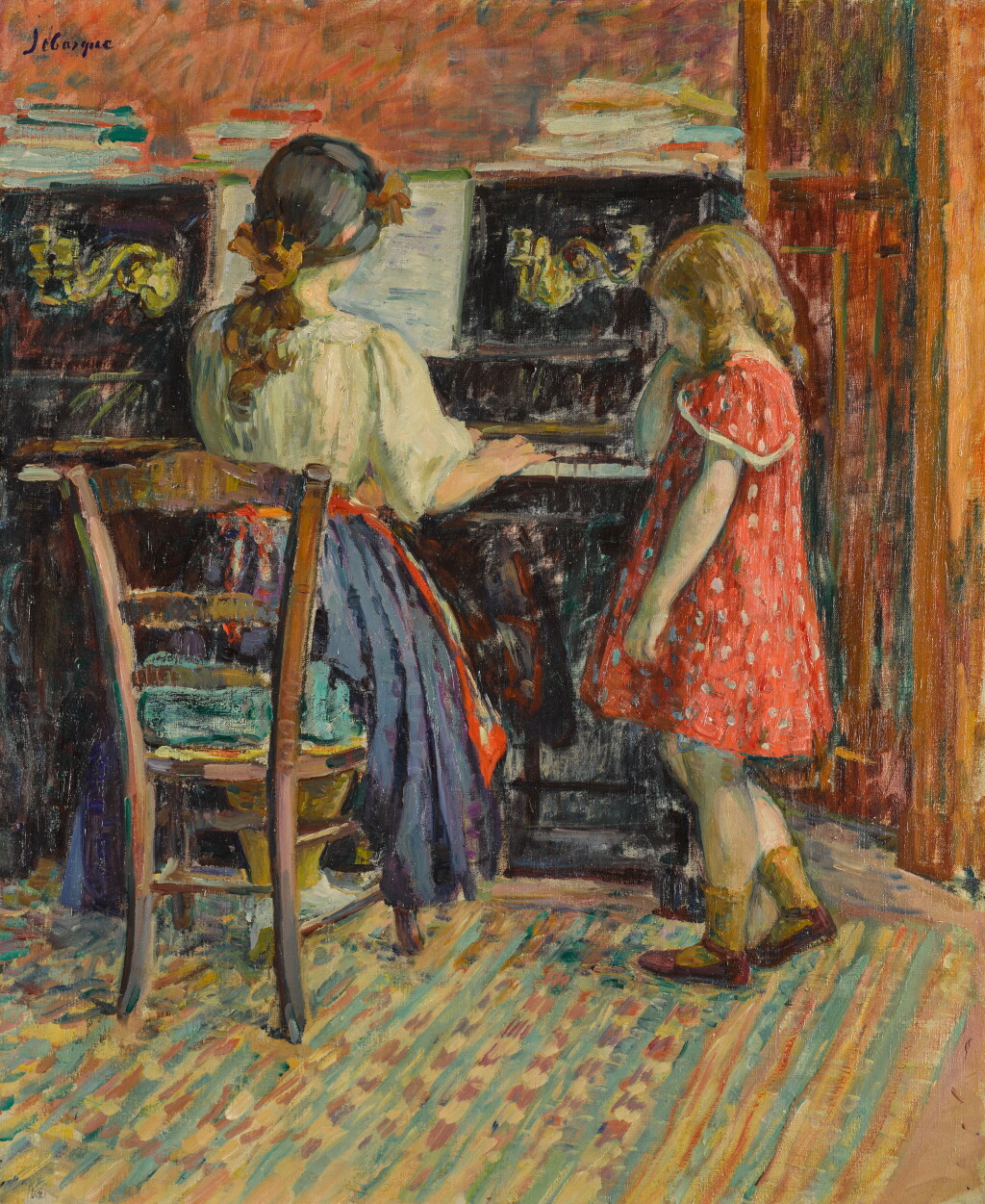 View full screen - View 1 of Lot 70. La leçon de piano (Marthe et Nono).