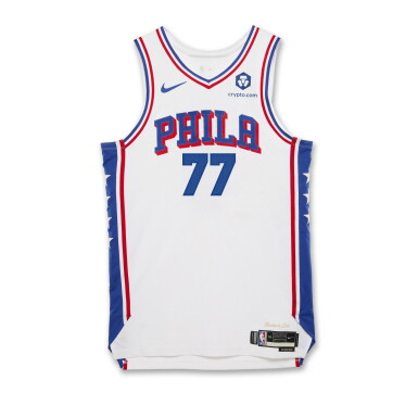 View full screen - View 1 of Lot 2. V.J. Edgecombe ‘Abu Dhabi Games’ Philadelphia 76ers 2025-2026 Game Worn Association Edition Jersey | NBA Preseason Debut | Matched to 2 Games.