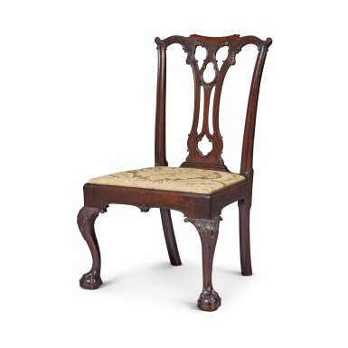 View full screen - View 1 of Lot 818. Chippendale Carved Mahogany Side Chair, Attributed to James Gillingham (1736-1781), Philadelphia, Pennsylvania, Circa 1770.