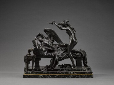 View full screen - View 1 of Lot 42. Cupidon et Psyché (Psyche waking the sleeping Cupid).