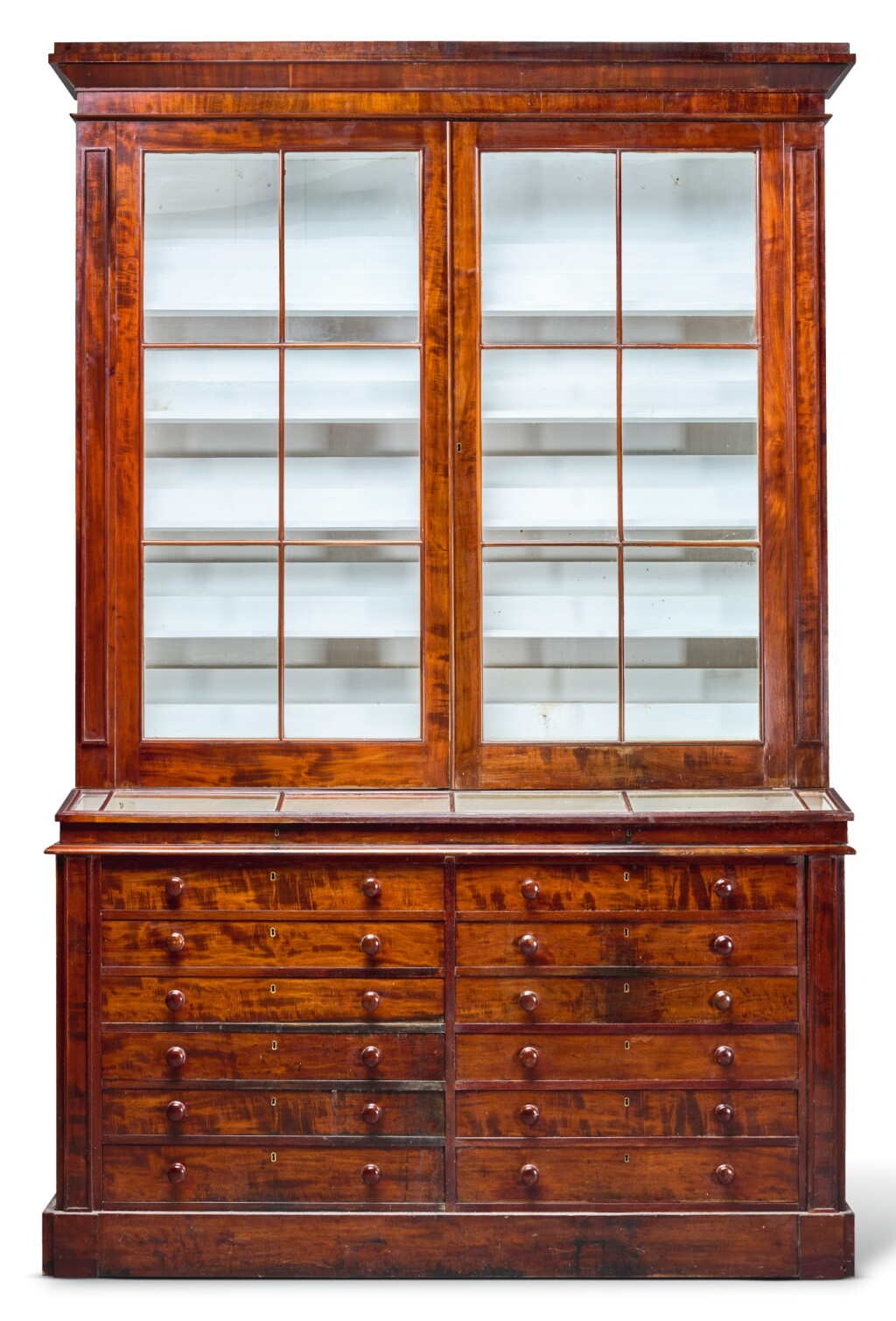 View full screen - View 1 of Lot 217. A WILLIAM IV MAHOGANY MUSEUM CABINET, CIRCA 1835.