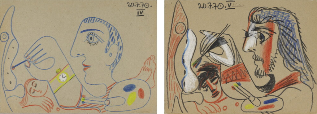 View full screen - View 1 of Lot 115. Le Peintre et son modèle (A Double-Sided Drawing).