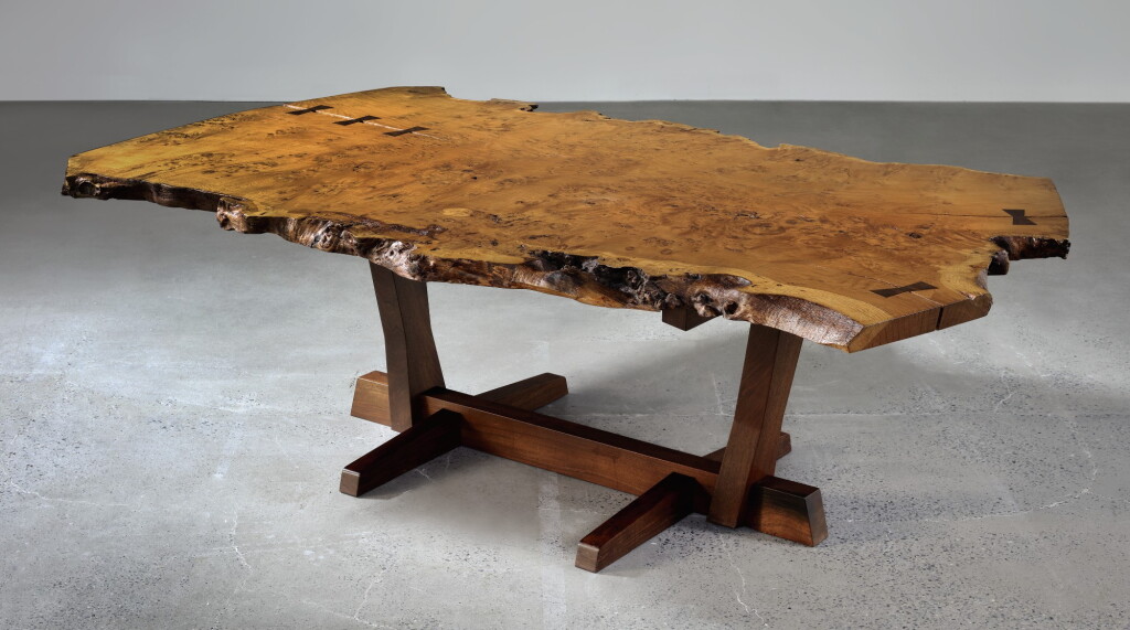 View full screen - View 1 of Lot 304. GEORGE NAKASHIMA | AN IMPORTANT "CONOID" DINING TABLE.