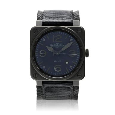 View full screen - View 1 of Lot 206. Reference BR03-92-S-04699 Phantom, A PVD-coated stainless steel automatic wristwatch with date, Circa 2010.