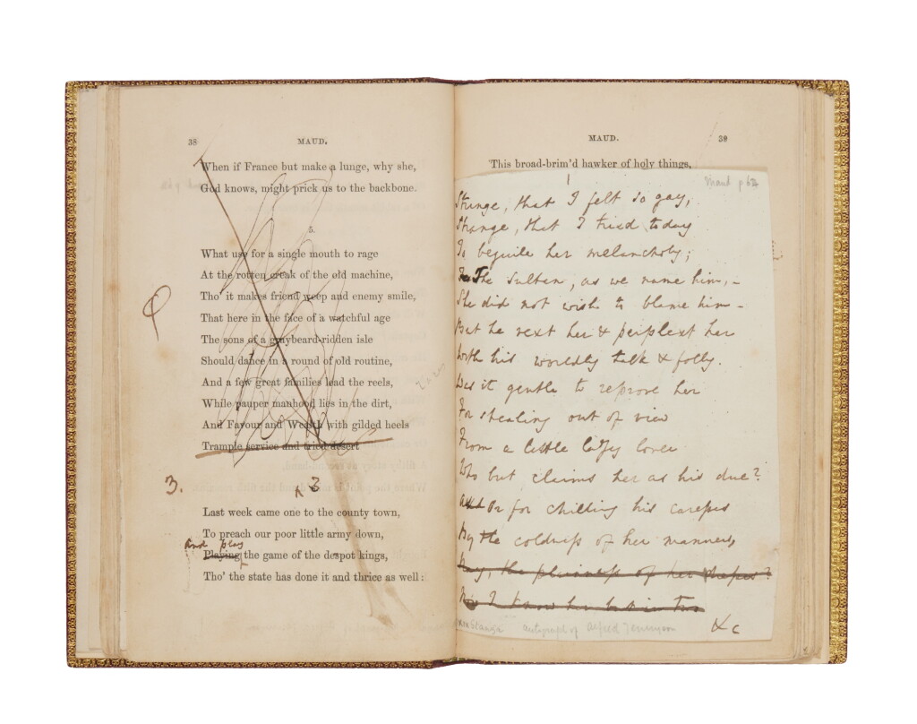 View full screen - View 1 of Lot 1051. Tennyson, Alfred, 1st Barron Tennyson | The most important surviving trial copy of "Maud".