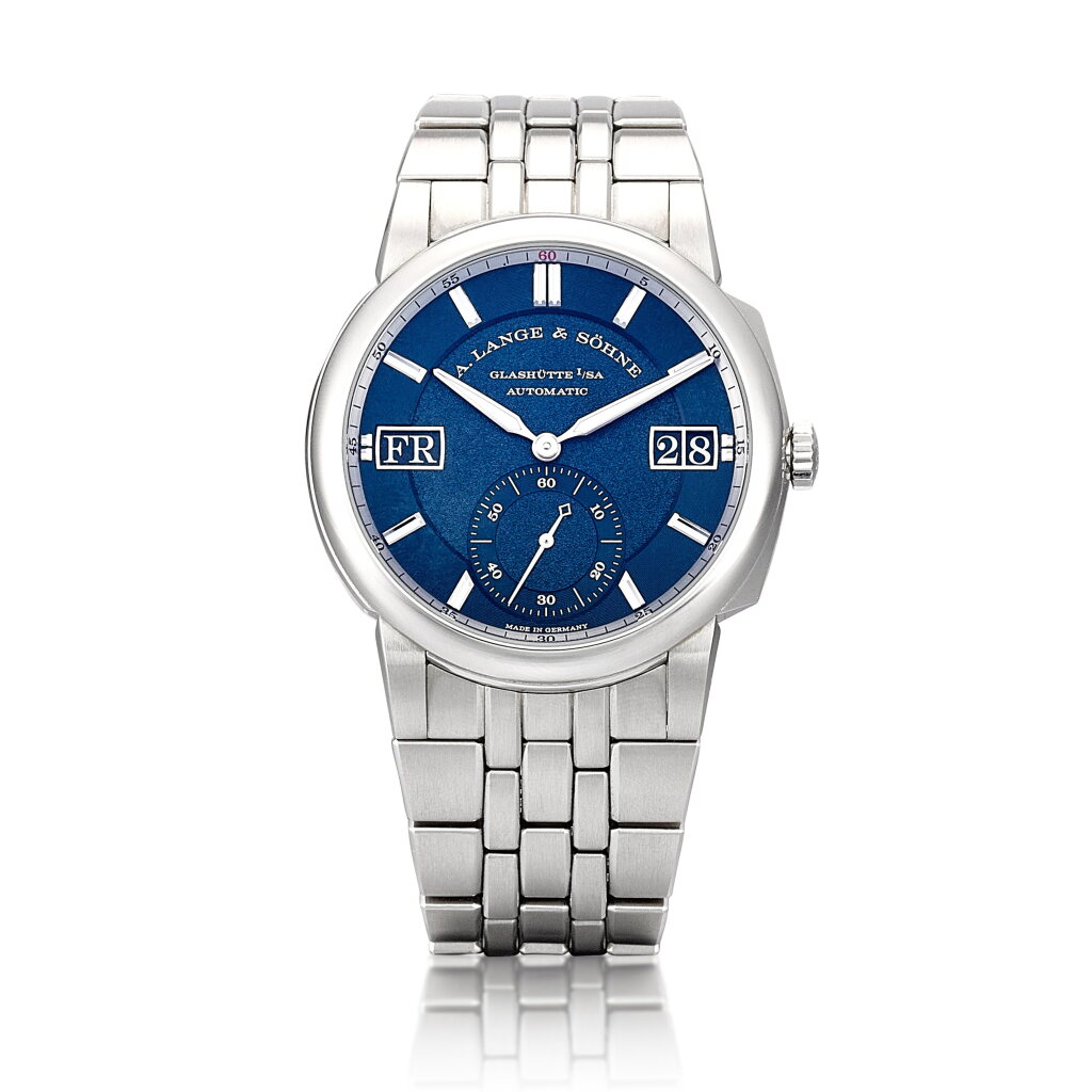 View full screen - View 1 of Lot 8051. Odysseus, Reference 363.179 | A stainless steel wristwatch with day, digital date display and bracelet, Circa 2020 | 朗格 | Odysseus 型號363.179 | 精鋼鏈帶腕錶,備數位日期及星期顯示,約2020年製.