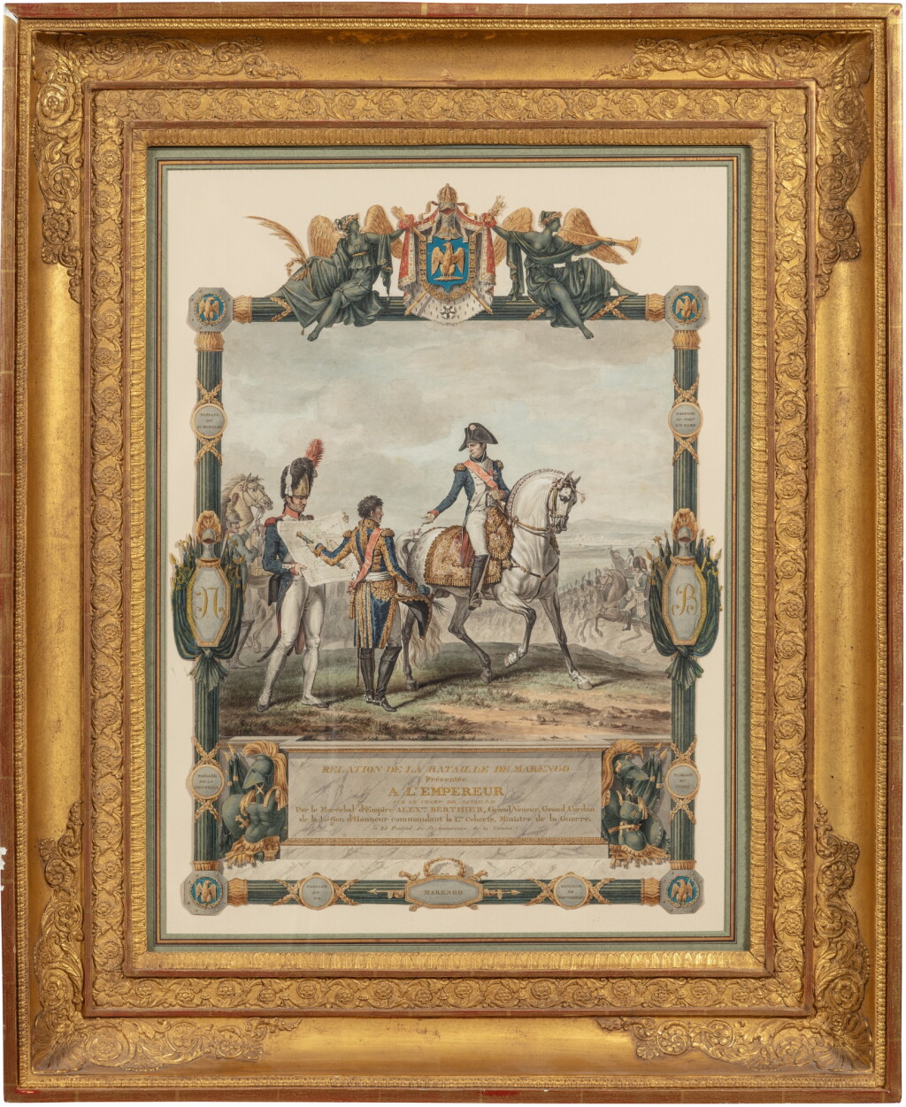 View full screen - View 1 of Lot 6. The Emperor Napoleon I presented with a plan of the battle of Marengo by Maréchal Berthier.
