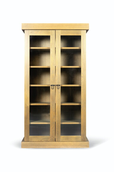 View full screen - View 1 of Lot 654. A pair of tinted oak bookcases.