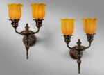 Pair of Two-Light "Tulip" Sconces
