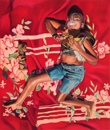 View full screen - View 1 of Lot 4. Red Blanket and Devine .