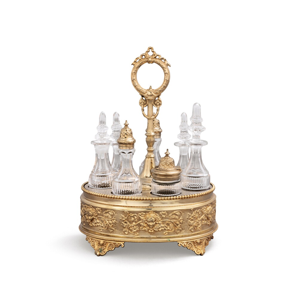 View full screen - View 1 of Lot 18. A gilt-metal cruet, probably English, modern.