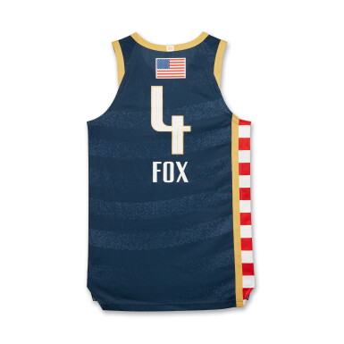 View full screen - View 1 of Lot 36. De'Aaron Fox 2026 NBA All-Star Game Media Day Jersey.