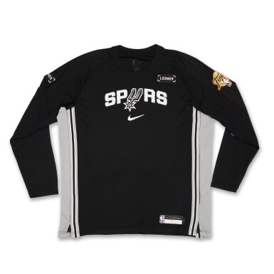 View full screen - View 1 of Lot 40. Luke Kornet San Antonio Spurs 2026 NBA Finals Game Issued Warmup Top | Probable Wear.
