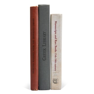 View full screen - View 1 of Lot 287. Books and readers - Libraries - Histories, Catalogues - Greece, Cyprus.