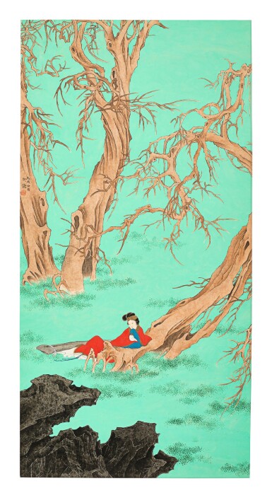 View full screen - View 1 of Lot 776. HE SUI (1888-1969) PRINCESS SHOUYANG | 何遂 《壽陽公主》 設色紙本 立軸.