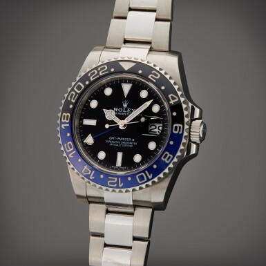 View full screen - View 1 of Lot 4. Reference 116710 GMT-Master II 'Batman' | A stainless steel dual time wristwatch with date and bracelet, Circa 2018 | 勞力士 型號 116710 GMT-Master II 'Batman' 精鋼兩地時間鍊帶腕錶備日期顯示,製作年份約 2018.