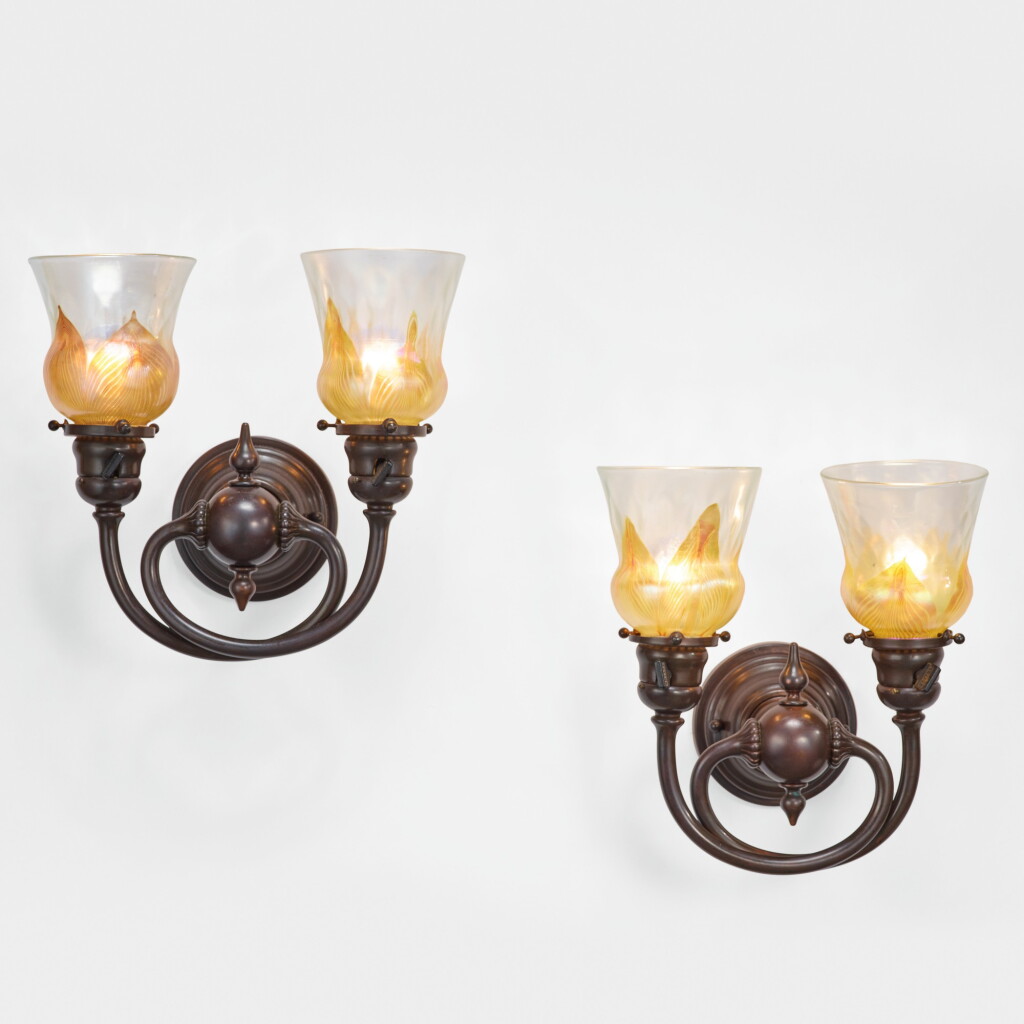 View full screen - View 1 of Lot 7. Pair of Two-Light Sconces.