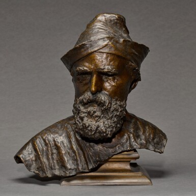 View full screen - View 1 of Lot 169. VINCENZO GEMITO | PORTRAIT BUST OF DOMENICO MORELLI.