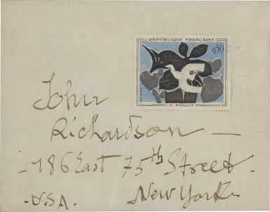 View full screen - View 1 of Lot 63. AFTER GEORGES BRAQUE | POSTAGE STAMP OF THE MESSENGER .