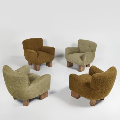 View full screen - View 1 of Lot 181. Group of Four "Puff" Armchairs.