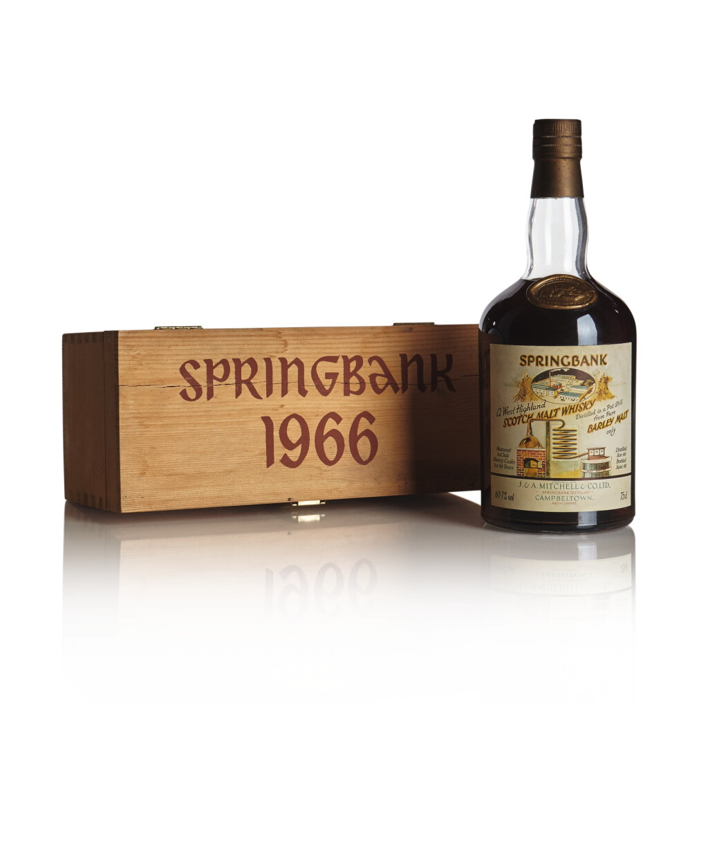 View full screen - View 1 of Lot 388. SPRINGBANK 24 YEAR OLD LOCAL BARLEY SERIES 60.7 ABV 1966 .