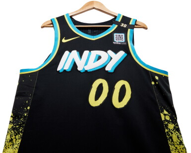View full screen - View 1 of Lot 41. Bennedict Mathurin Game Worn ‘Skills Challenge’ City Edition Complete Uniform | Winner.