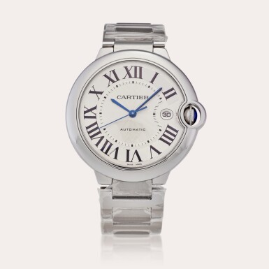 View full screen - View 1 of Lot 582. Reference 3001 Ballon Bleu | A stainless steel automatic wristwatch with date and bracelet, Circa 2010.