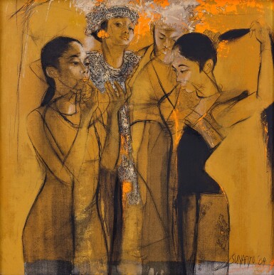 View full screen - View 1 of Lot 6012. Sunaryo 蘇納里奧 | Tiga Gadis Yunani 三個少女.