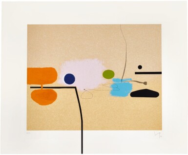 View full screen - View 1 of Lot 231. VICTOR PASMORE | COMPOSITE IMAGE: ORANGE AND PINK (LYNTON G28).