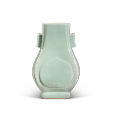 View full screen - View 1 of Lot 51. An archaistic celadon-glazed Fanghu vase, Mark and period of Guangxu.