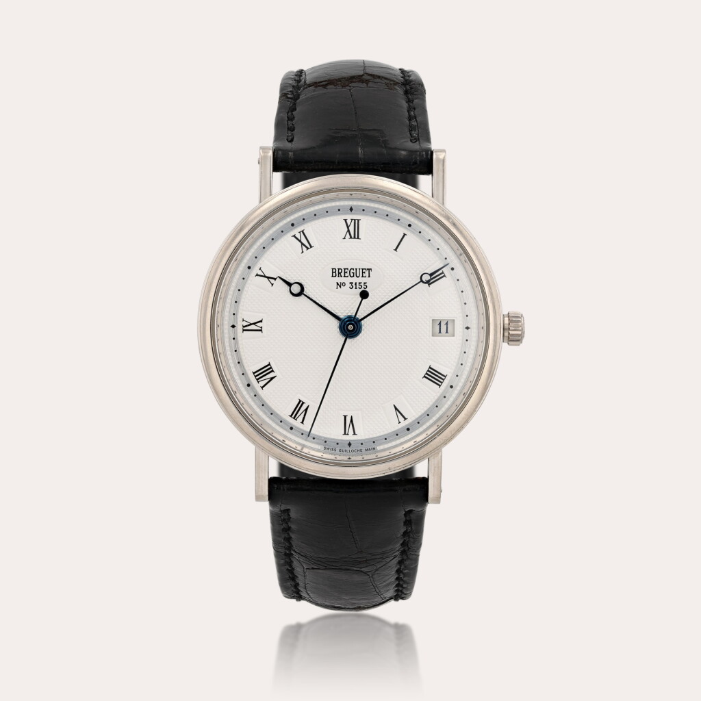 View full screen - View 1 of Lot 435. Classique, reference 5910 Montre bracelet en or blanc avec date | White gold wristwatch with date Vers 2000 | Circa 2000.