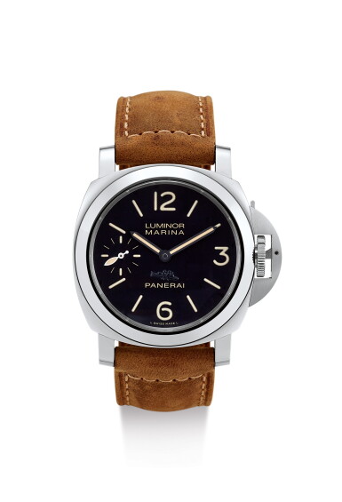 View full screen - View 1 of Lot 8040. PANERAI | LUMINOR MARINA LUCERENE, REFERENCE PAM00542, A LIMITED EDITION STAINLESS STEEL WRISTWATCH WITH FINELY ENGRAVED CASE BACK, CIRCA 2014.