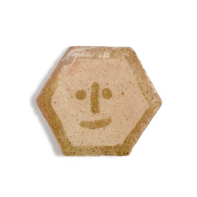 View full screen - View 1 of Lot 38. Tomette hexagonale (visage).