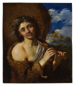 Portrait of a man dressed as Bacchus