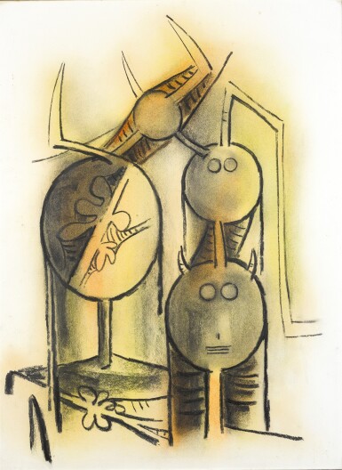 View full screen - View 1 of Lot 427. WIFREDO LAM | UNTITLED.