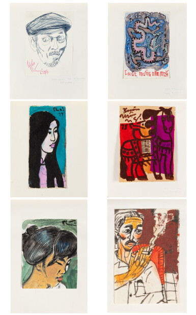 View full screen - View 1 of Lot 23. Bui Xuan Phai (1920-1988), Sketchbook | 裴春派 (1920-1988) 速寫圖册.