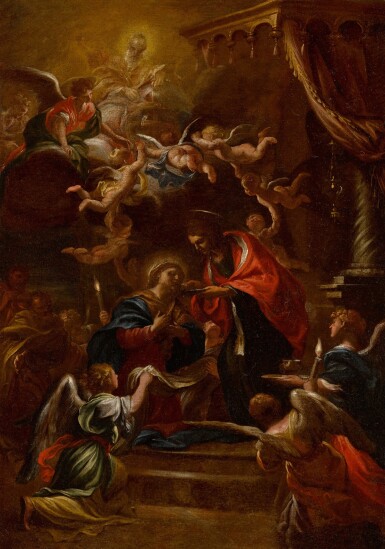 View full screen - View 1 of Lot 408. The Communion of the Virgin.