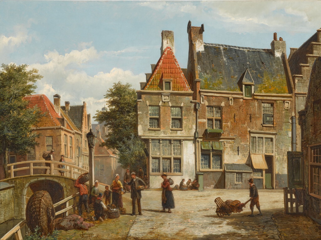 View full screen - View 1 of Lot 825. A Dutch street in summer.