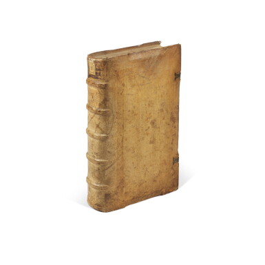 View full screen - View 1 of Lot 22. Aristotle, Opera, Basel, Bebel and Isengrin, 1539, contemporary pigskin over wooden boards.