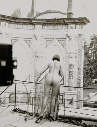 View full screen - View 1 of Lot 117. HELMUT NEWTON | 'VIEW AT THE VILLA D’ESTE', LAKE COMO, C.1980.