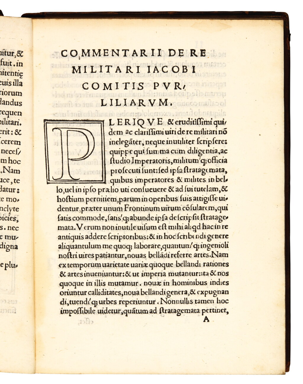 View full screen - View 1 of Lot 369. Porcia, De re militari liber, Venice, 1530, later calf.